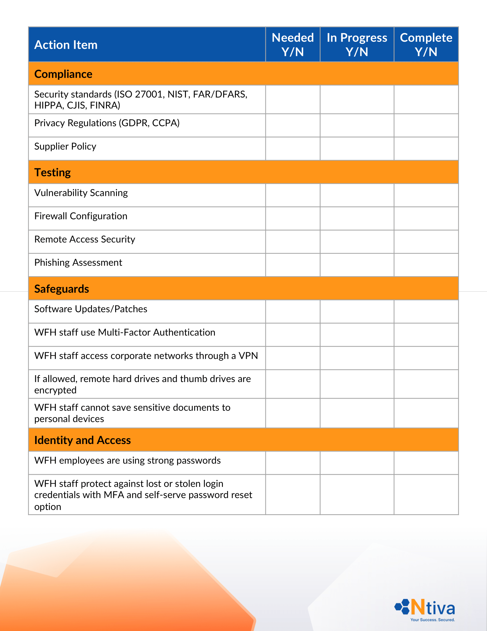 Remote Work Security Checklist Page 2