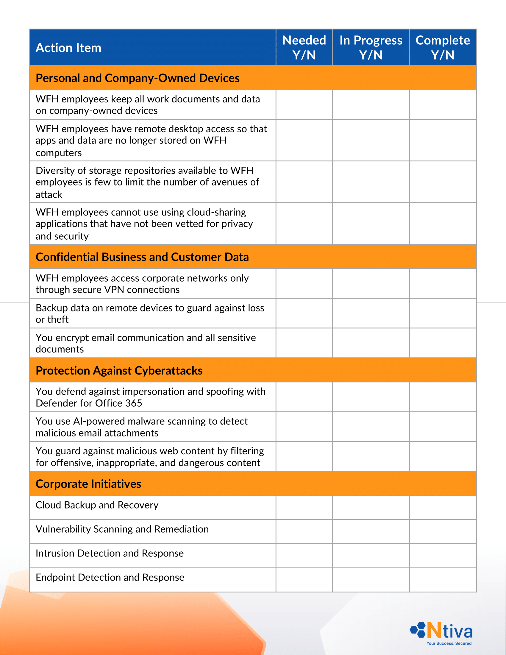Remote Work Security Checklist Page 3