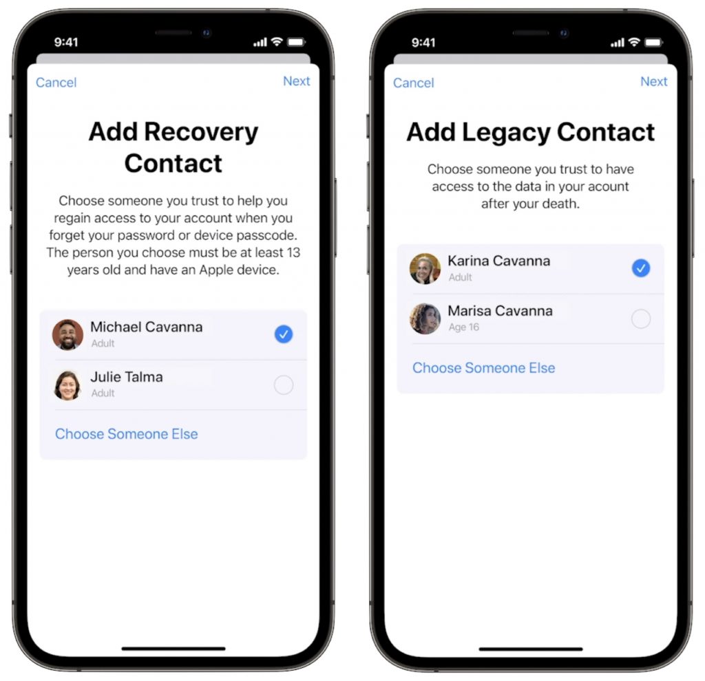 Apple Recovery Contact