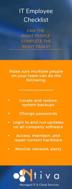 IT employee checklist infographic