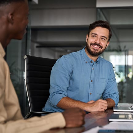 IT consultant working in an office environment