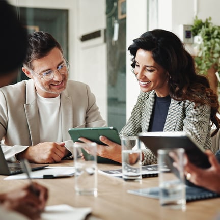 IT consultants working in an office environment