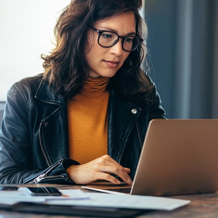 IT consultant working on computer