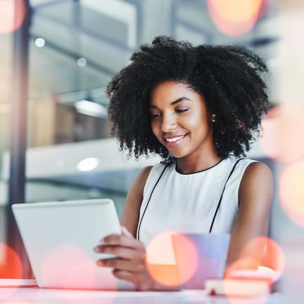 IT consultant working on her computer