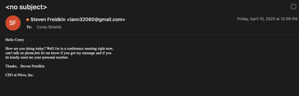 Spear Phishing Example