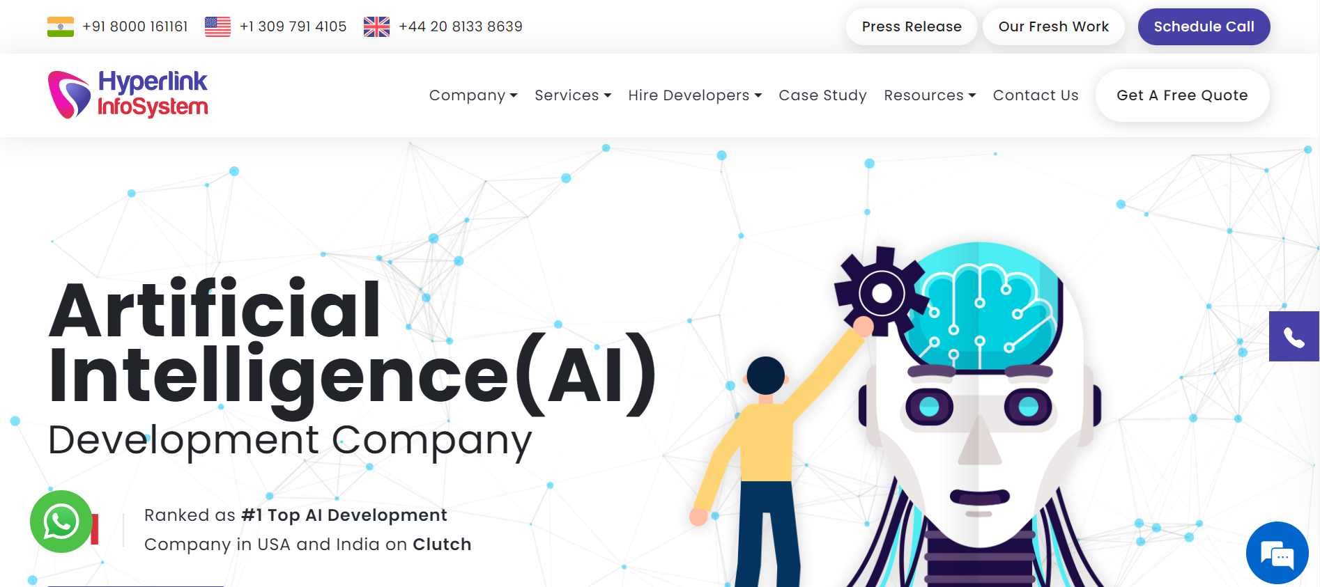 Hyperlink Infosystem homepage: Artificial Intelligence (AI) Development Company