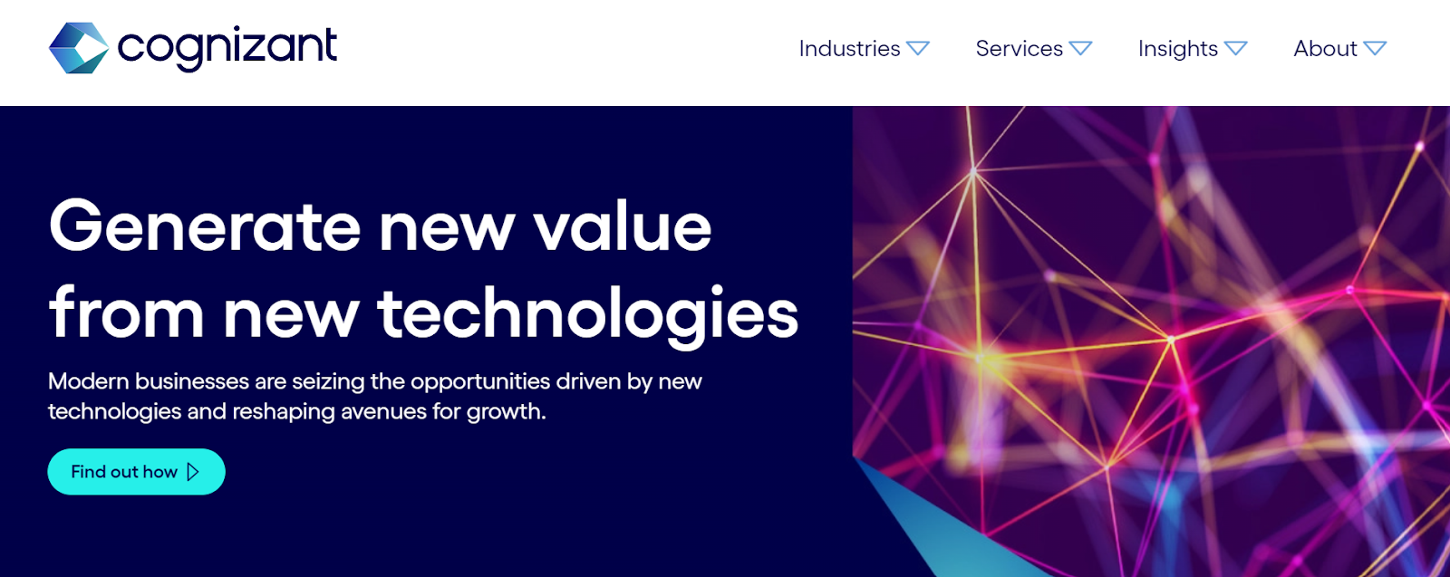 Cognizant homepage. 