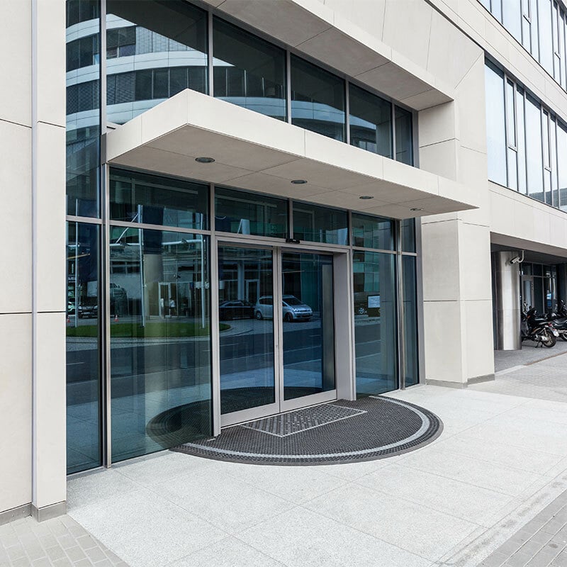 Office building door