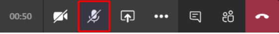 how to mute icon on microsoft teams